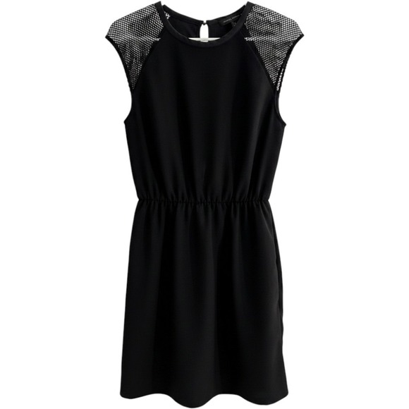 Banana Republic Dresses & Skirts - Banana Republic Black Dress Sleeveless Mesh Detail Casual Size 6 LBD‎ Boho Chic